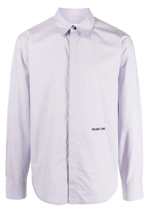 Helmut Lang embroidered-logo cotton shirt - Purple