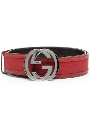 Gucci Pre-Owned 2010s interlocking GG buckle belt - Red