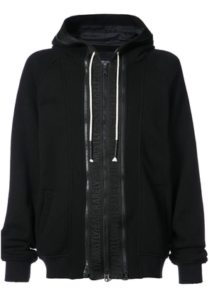 Mostly Heard Rarely Seen zip front hoodie - Black
