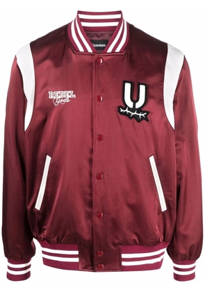 Undercoverism logo-patch baseball jacket - Red