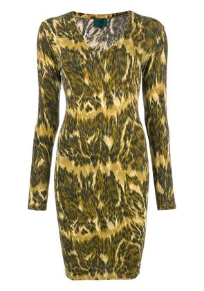 Jean Paul Gaultier Pre-Owned V-neck animal print dress - Green
