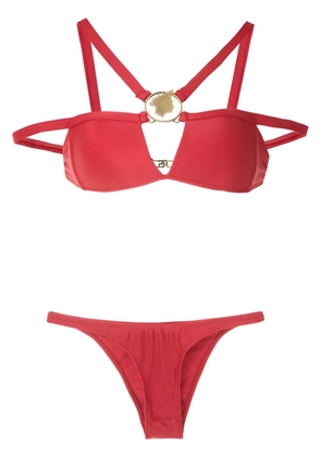 Amir Slama metallic embellishment bikini set - Red