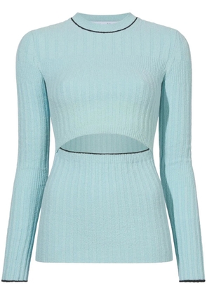 Proenza Schouler White Label cut-out bouclé knitted top - Blue