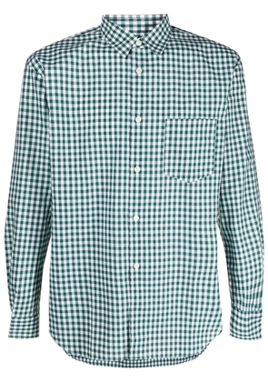 Comme Des Garçons Shirt check-print cotton shirt - Green