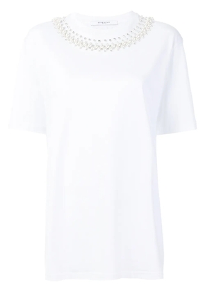 Givenchy embellished-collar T-shirt - White