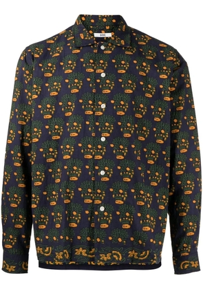 BODE graphic-print button-up shirt - Blue