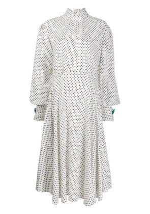 Christopher Kane polka dot tie neck dress - White