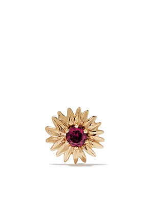 Aurelie Bidermann 18kt yellow gold rhodolite Bouquet sing earring