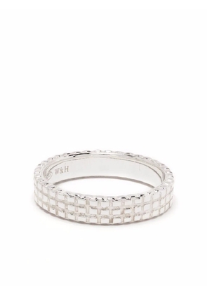 Wouters & Hendrix chain-texture band ring - Silver