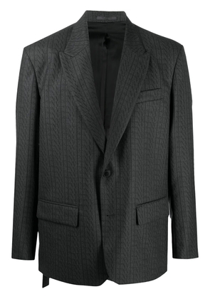Valentino Garavani VLTN print single-breasted blazer - Grey