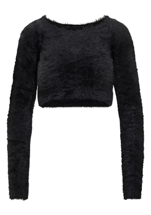 AMBUSH long-sleeve cropped sweater - Black