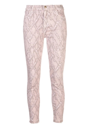 J Brand snakeskin print skinny jeans - Pink