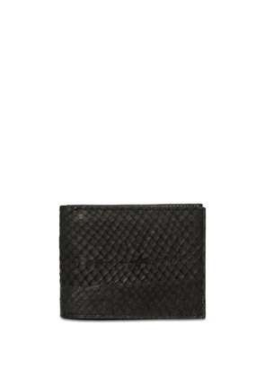 Osklen textured leather bi-fold wallet - Black