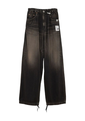 Maison MIHARA YASUHIRO washed wide-leg jeans - Black
