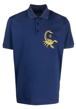 Philipp Plein short sleeve polo shirt - Blue