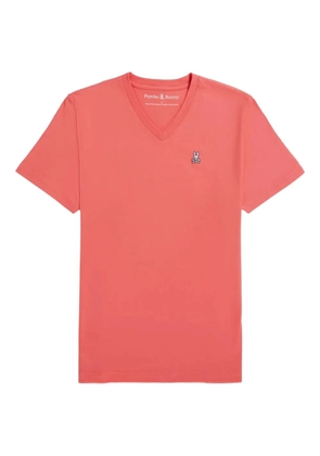 Psycho Bunny V-neck 'Grapefruit' T-shirt - Pink