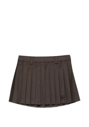 Miu Miu pleated brown skirt