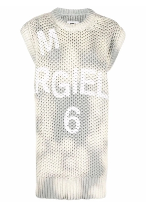 MM6 Maison Margiela tie-dye knitted dress - Neutrals