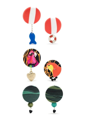 Amir Slama Bijoux 3 pair earring set - Multicolour