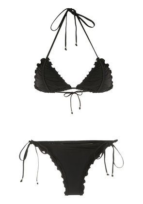 Amir Slama ripple effect bikini set - Black