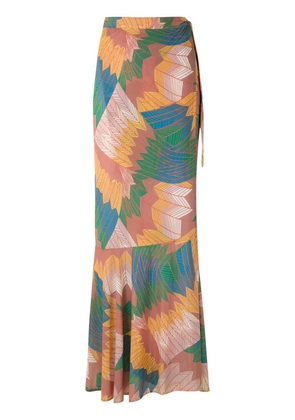 Amir Slama Cocar wrap skirt - Multicolour