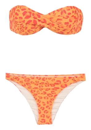 Amir Slama printed bandeau bikini set - Yellow