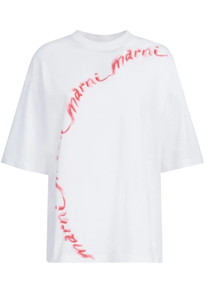 Marni logo-print cotton T-shirt - White