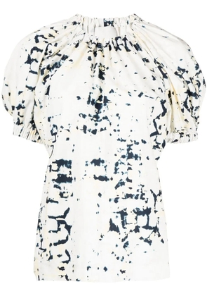 3.1 Phillip Lim Kaleidoscope puff-sleeve blouse - White