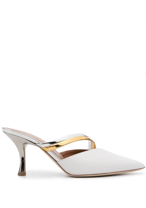 Malone Souliers pointed-toe 80mm leather mules - White
