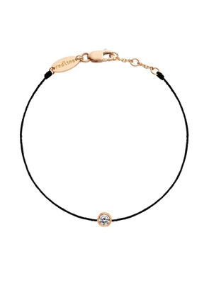 Redline 18kt rose gold Pure diamond string bracelet - Black