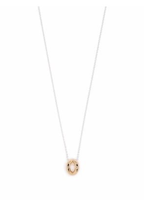 Le Gramme 18kt yellow gold and sterling silver 3g Entrelacs pendant necklace