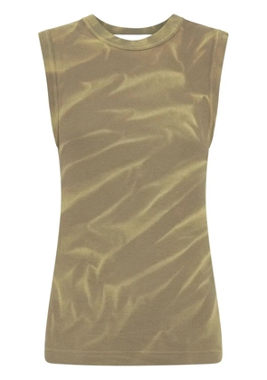 Dion Lee Sunfade crinkle-print tank top - Green