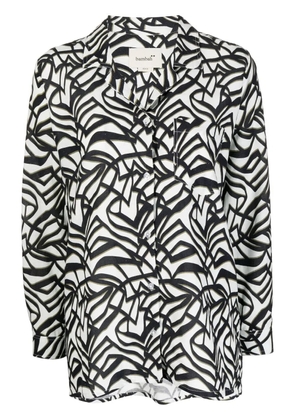 Bambah geometric-print pocket shirt - Black