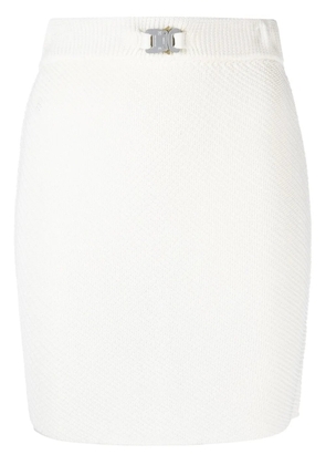 1017 ALYX 9SM buckle-detail knit miniskirt - White