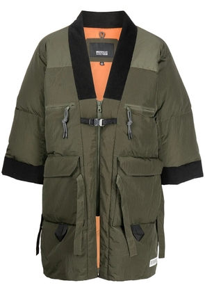 Mostly Heard Rarely Seen colour-block panelled padded coat - Green