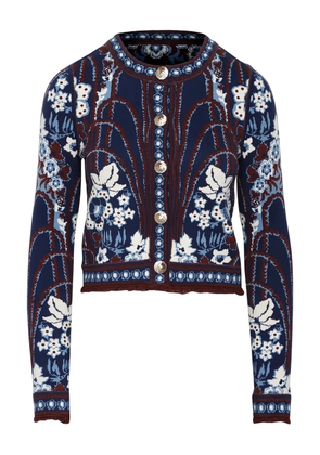 Cara Cara Livi floral-pattern cardigan - Blue