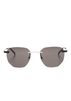 Dunhill rimless geometric-frame sunglasses - Black
