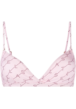 Stella McCartney monogram-print bikini top - Pink