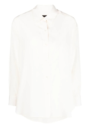 Nili Lotan sheer silk long-sleeved shirt - Neutrals