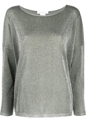Fabiana Filippi glitter-embellished long-sleeve top - Green