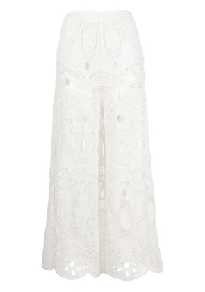 Cult Gaia Cove embroidered trousers - White