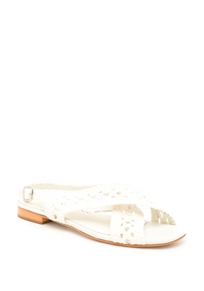 Sarah Chofakian Isolde flat sandals - White