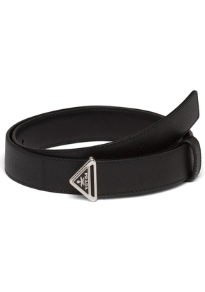 Prada triangle logo belt - Black