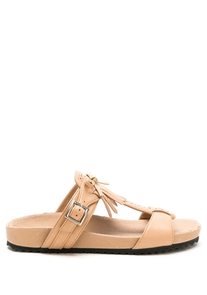 Sarah Chofakian leather Oregon flat sandals - Neutrals