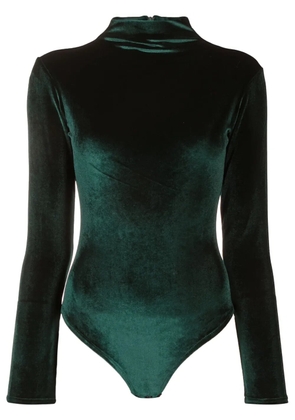 Atu Body Couture mock-neck velvet bodysuit - Green