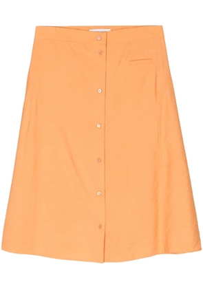 Maison Kitsuné high-waisted A-line midi skirt - Orange