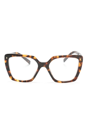 Prada Eyewear square-frame tortoiseshell-effect glasses - Brown