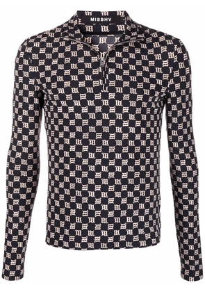 MISBHV Monogram zip-up jersey - Black