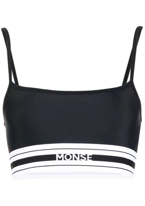 Monse logo-waist sports bra - Black