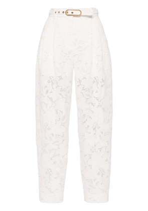 ZIMMERMANN Natura lace tapered trousers - White